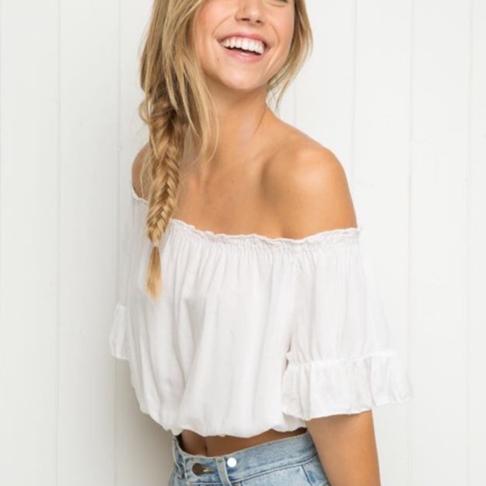 brandy Melville off shoulder white top